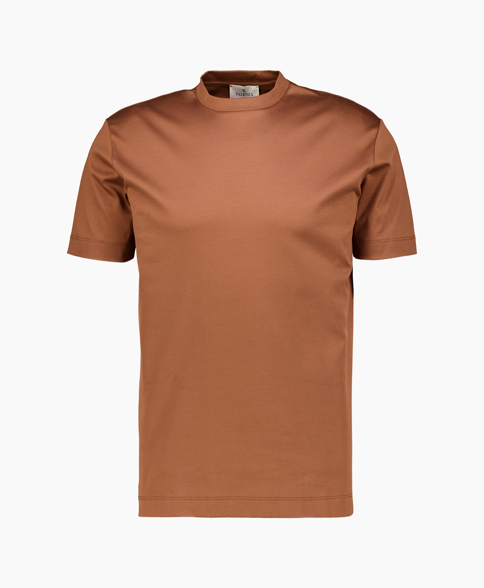 T-shirt Interlock Supima Licht Bruin