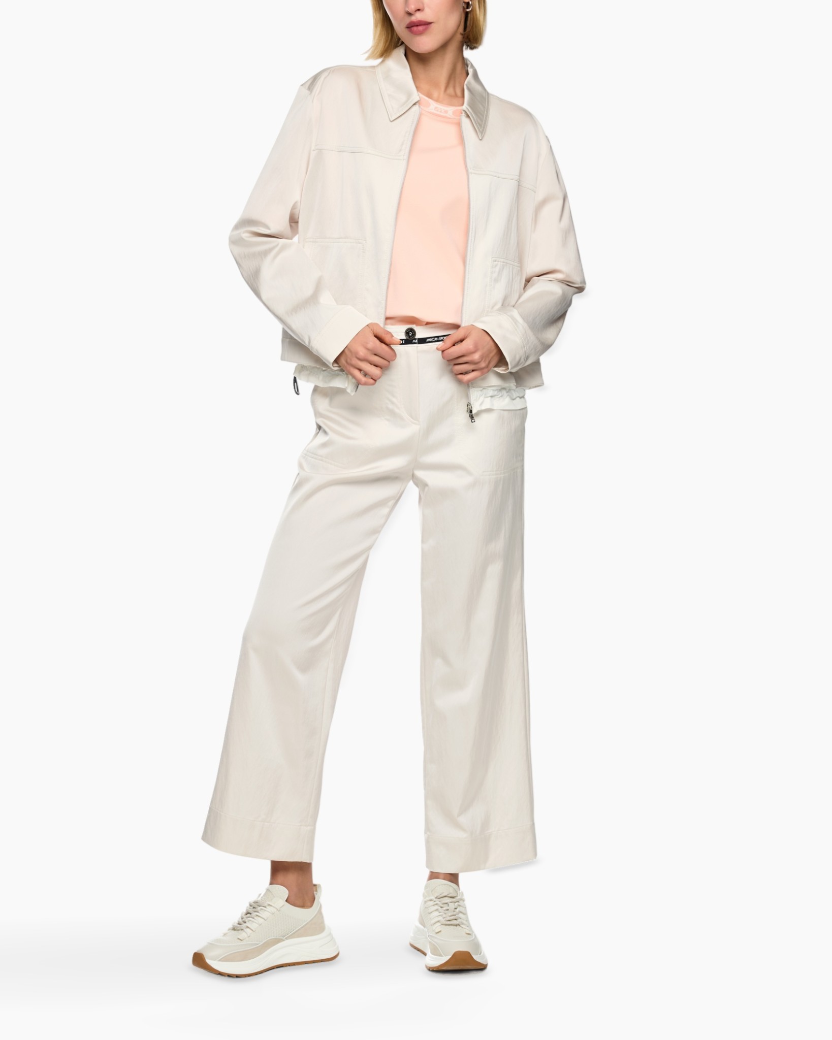 pants, jacket, neutral, crepe, activewear
