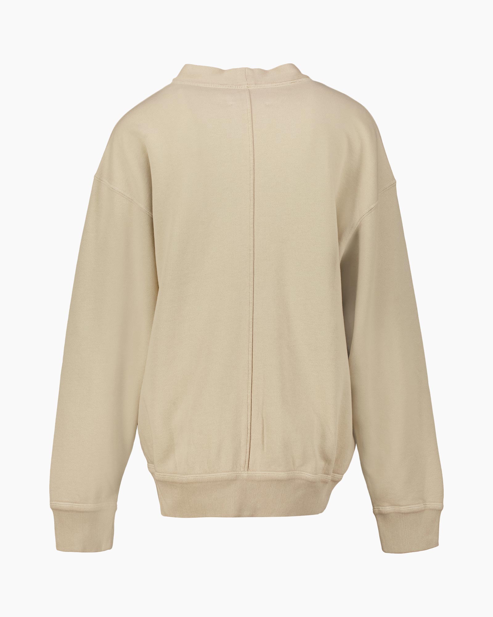 sweatshirt, beige, crewneck, long_sleeve, back_view