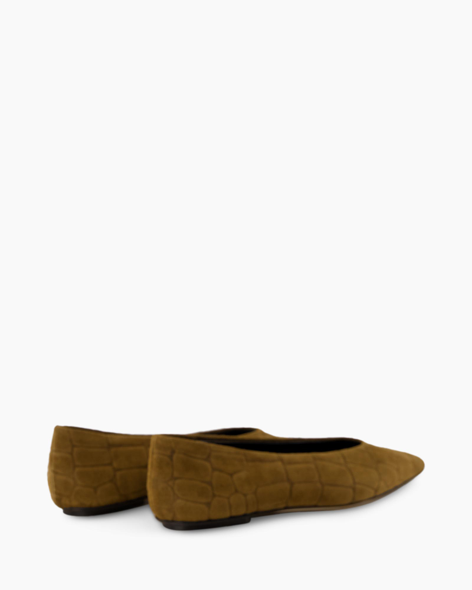 brown, loafers, slipper, croco-embossed, flat shoes