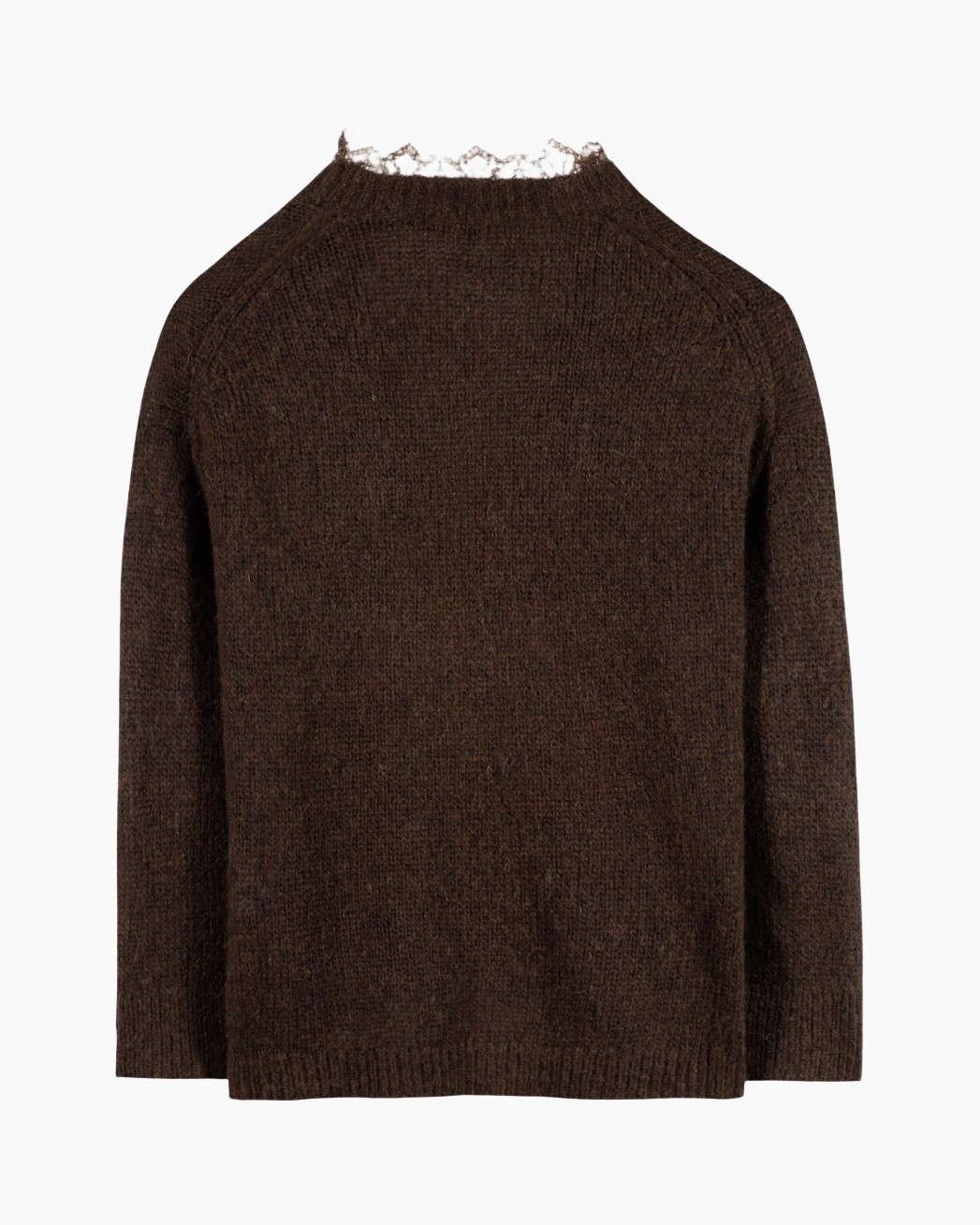 sweater, knit, brown, long-sleeve, crew-neck