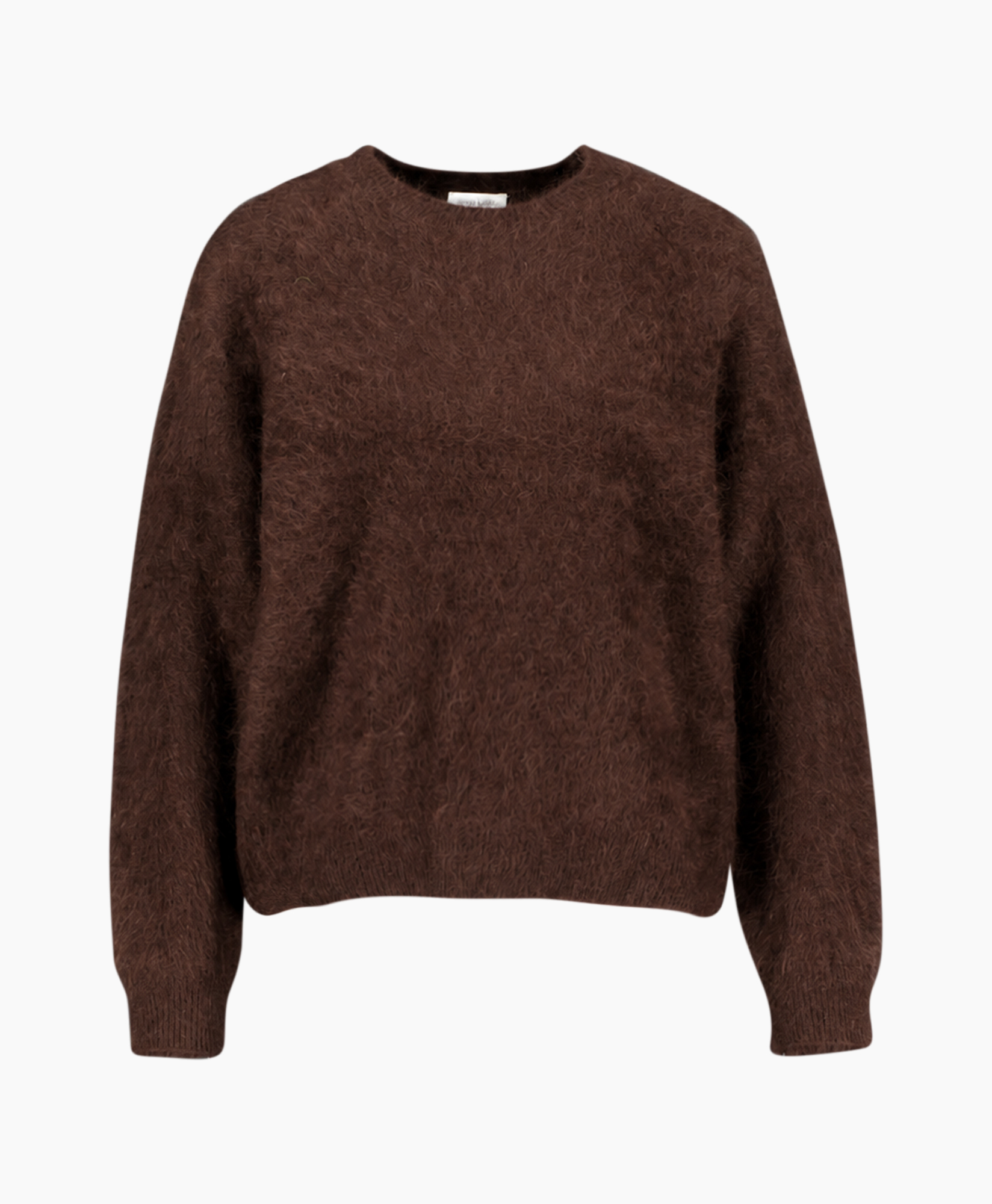 sweater, brown, knit, pullover, long-sleeve