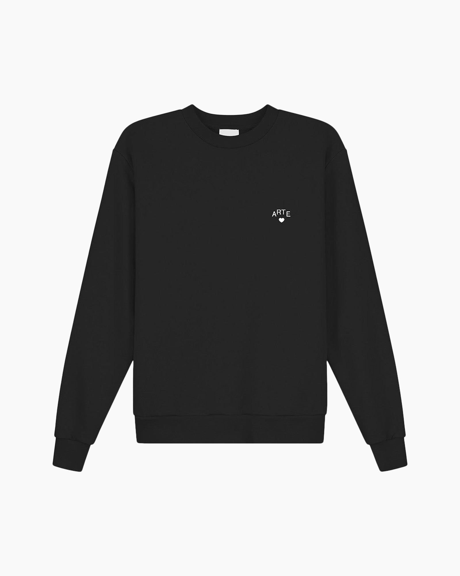 sweatshirt, black, longsleeve, crewneck, small logo