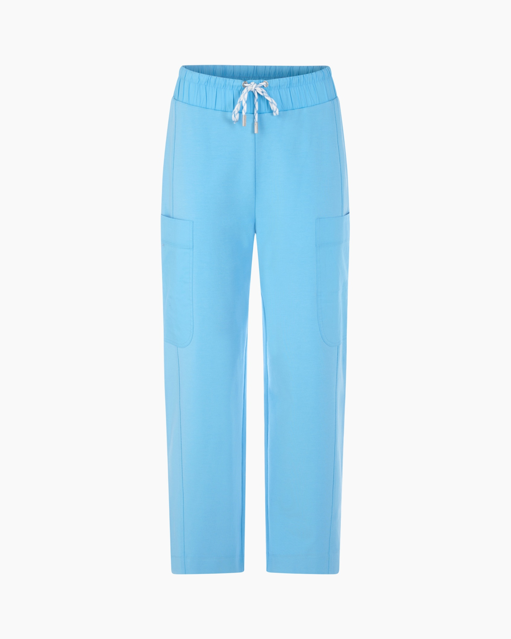 pants, drawstring, pockets, solid, light-blue