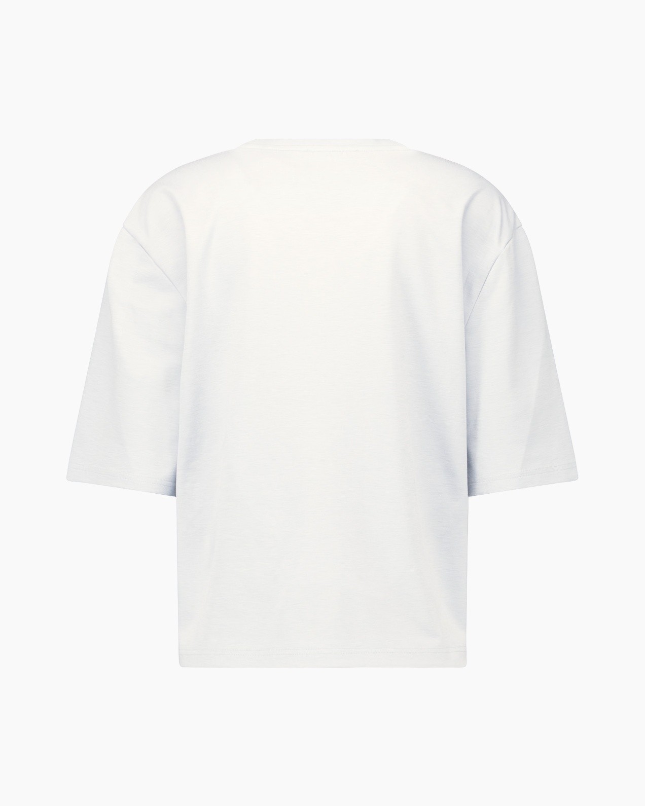 t-shirt, v-neck, white, short-sleeve, plain