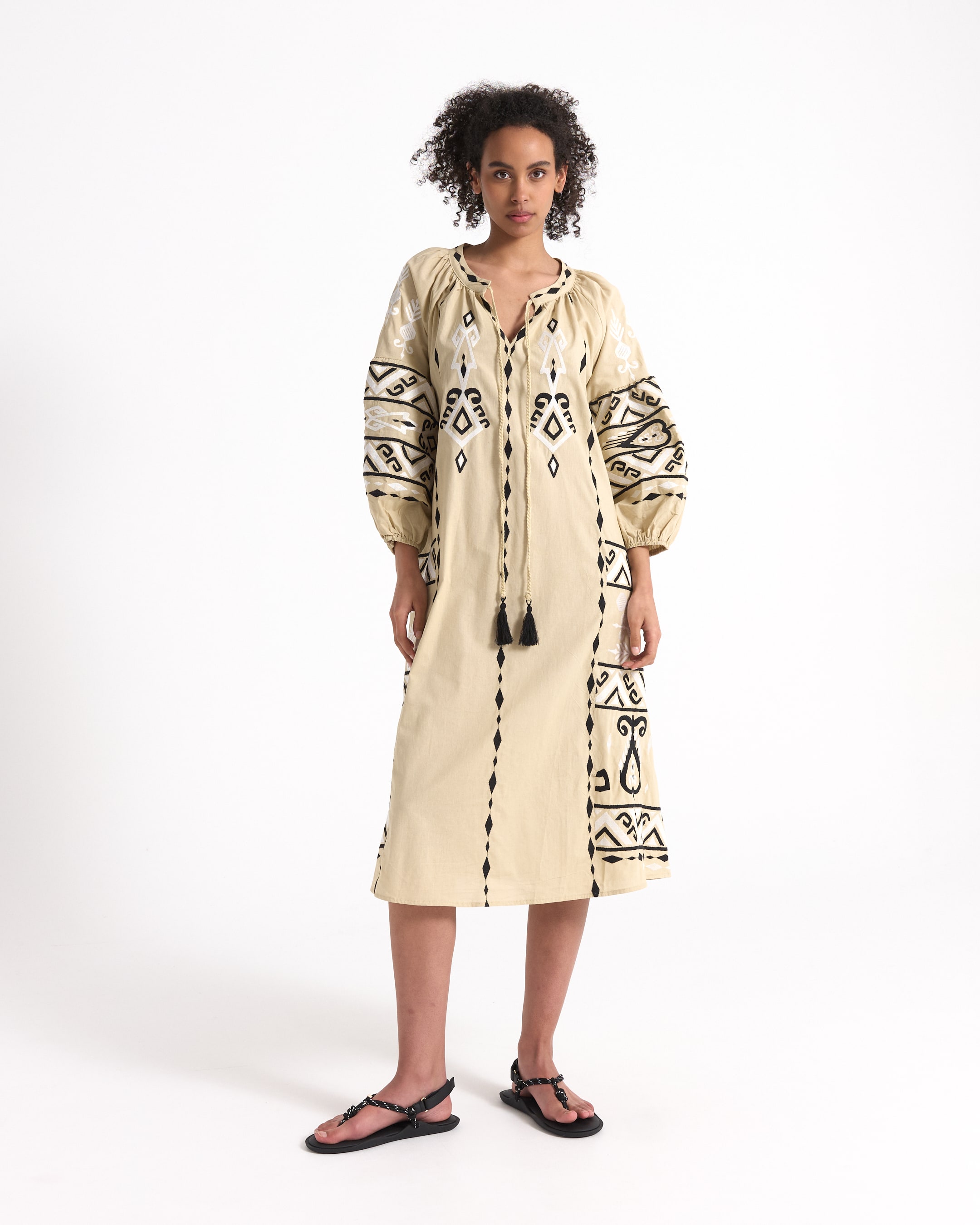 Midi Jurk Iglesias Beige