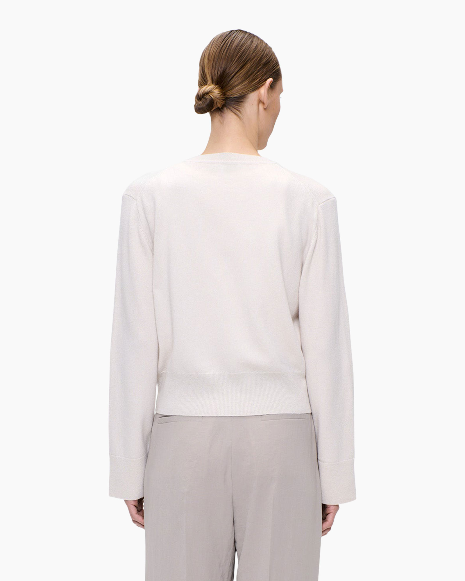 cardigan, buttons, beige, long-sleeve, knitwear