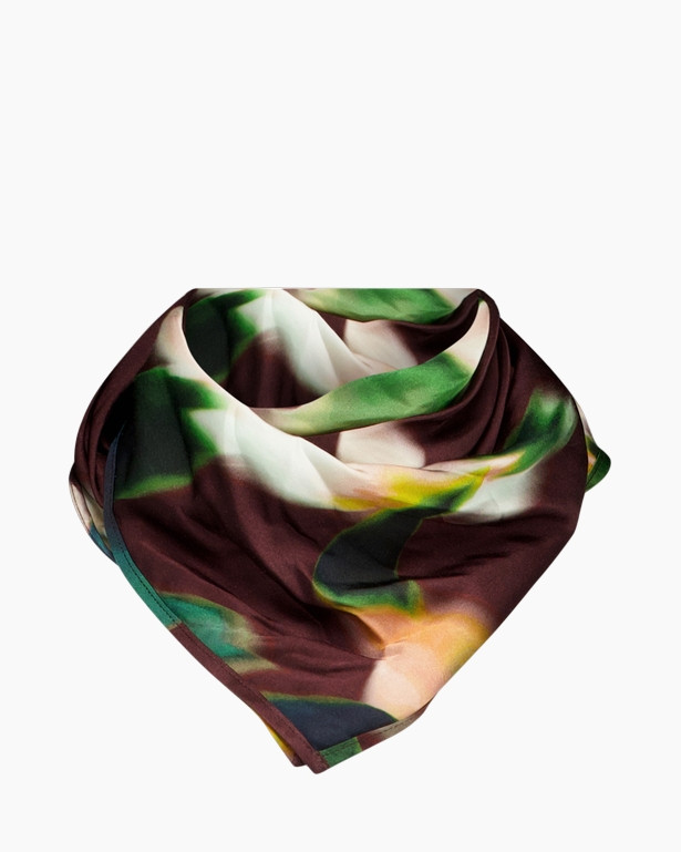 scarf, square scarf, pattern scarf, multicolor, silk-like