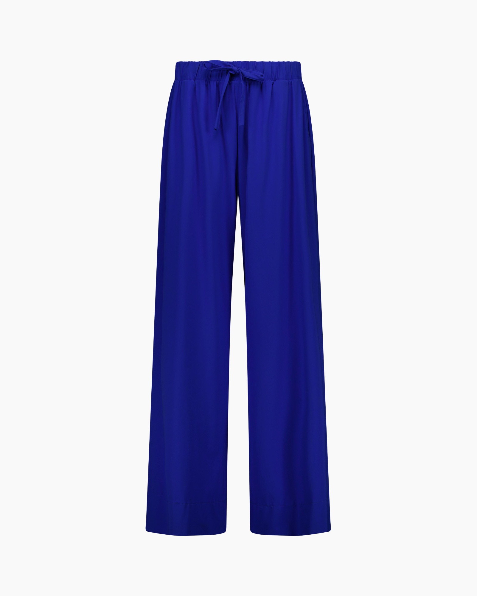 pants, trousers, wide-leg, drawstring, blue