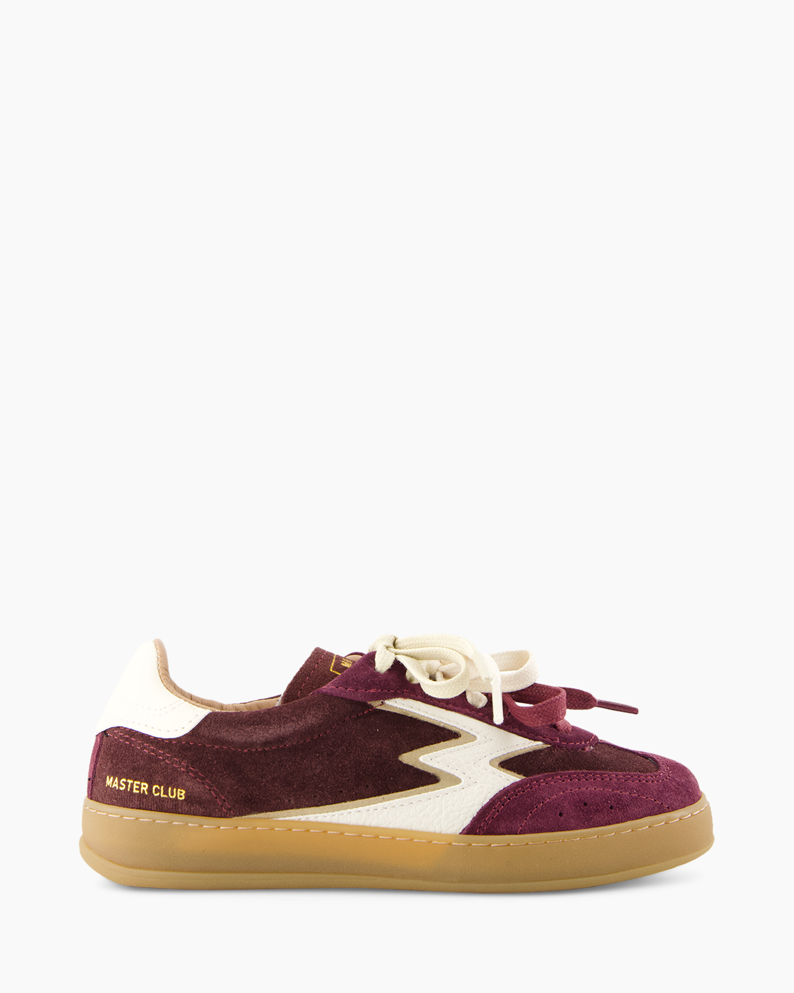 sneaker, athletic shoe, suede, brown, gum sole