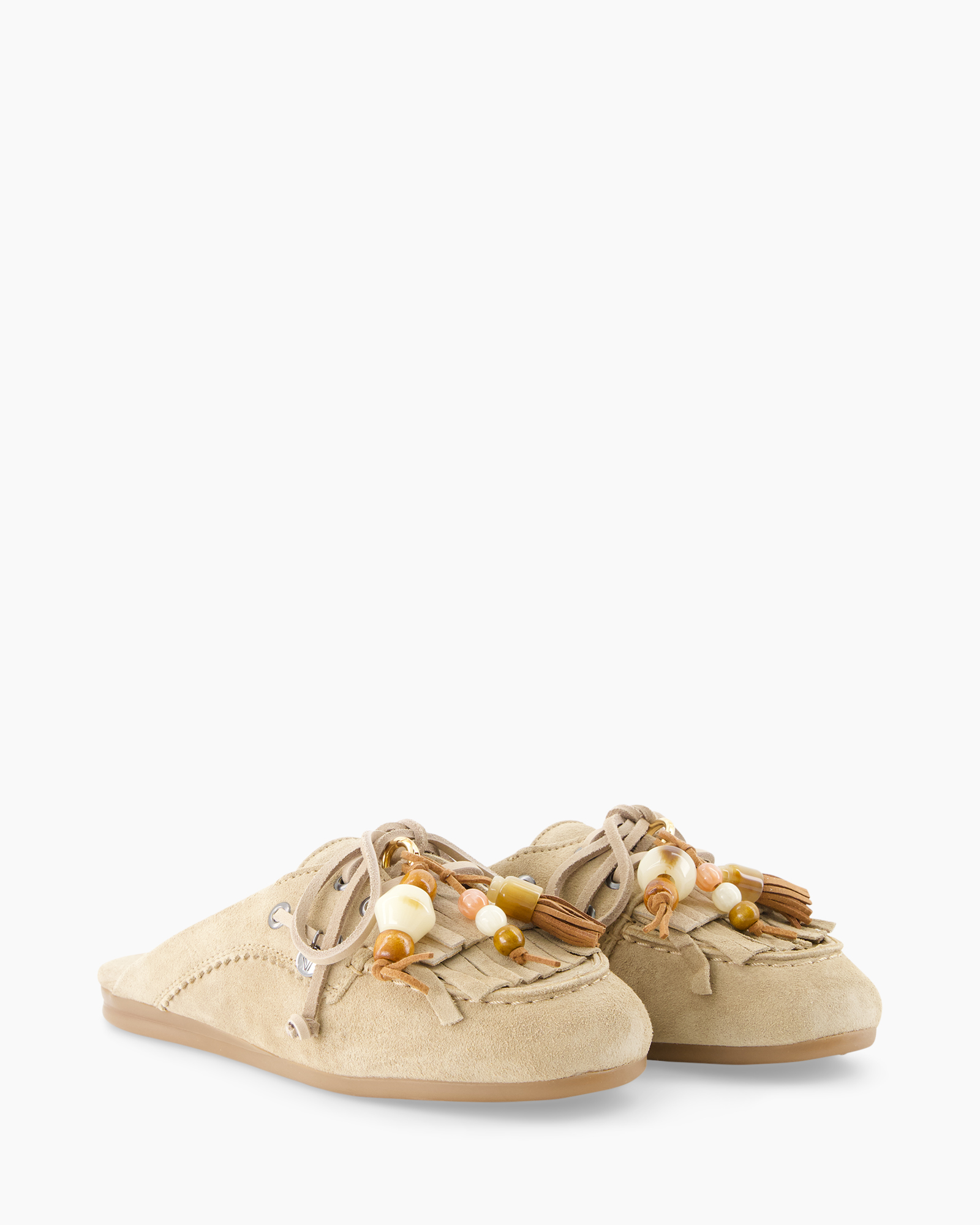 loafers, beige, suede, beaded tassel, casual shoes
