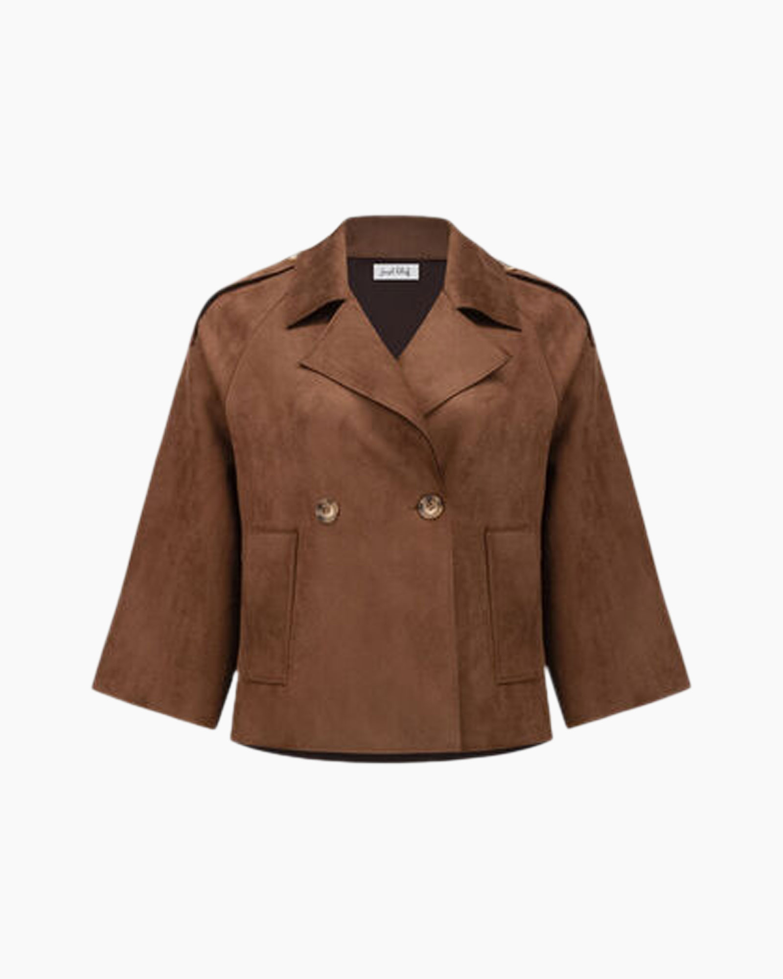 blazer, coat, brown, double-breasted, collar