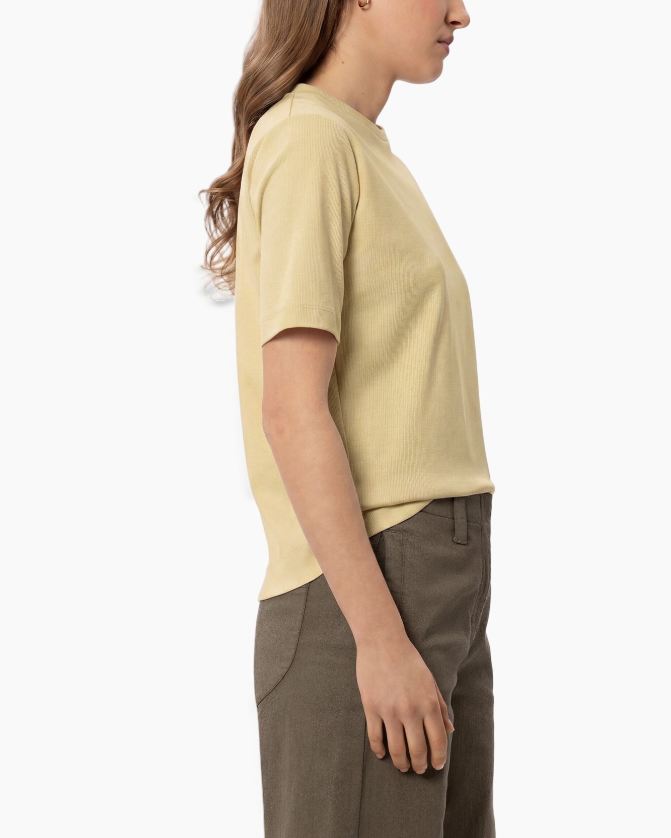 t-shirt, short sleeve, beige, crew neck, cotton