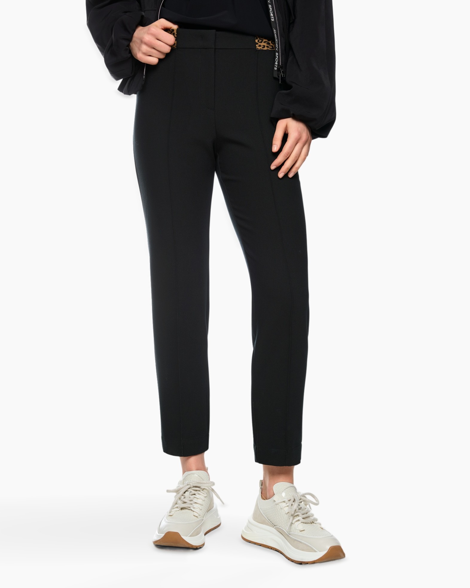 pants, black, slim, ankle-length, sleek