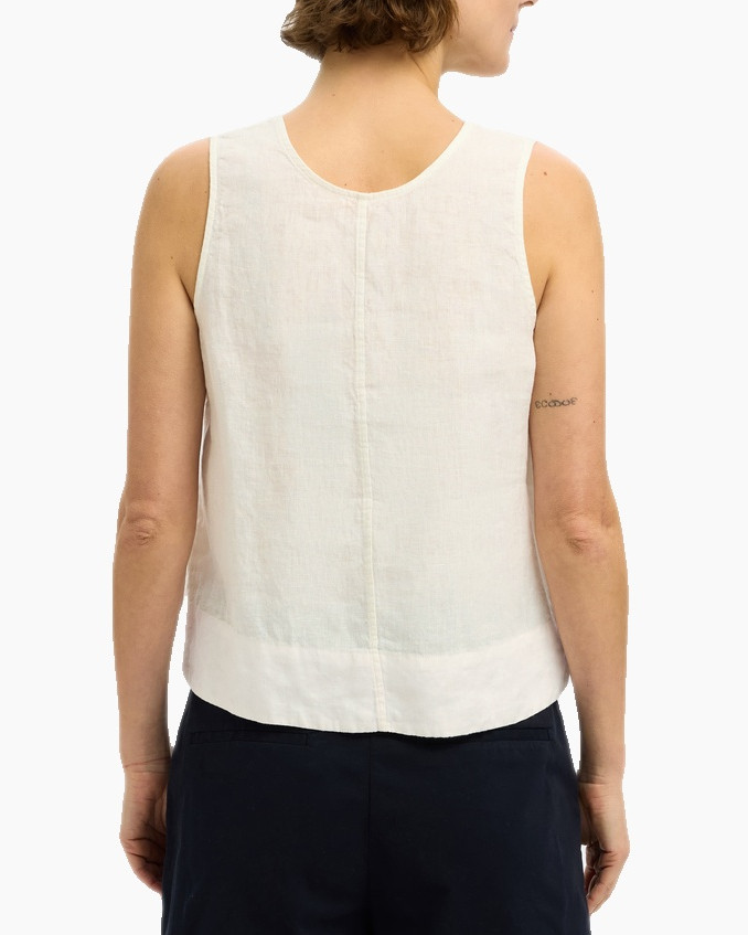 Top Linna Sl Reversible Linen Wit