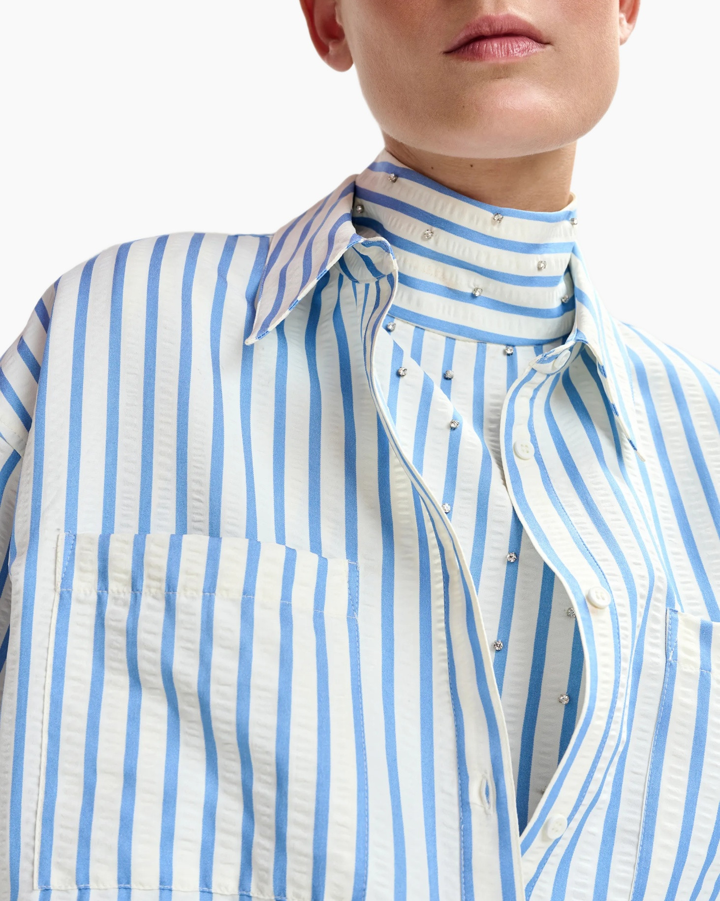 Clothing, Shirt, Dress Shirt, Person, Long Sleeve