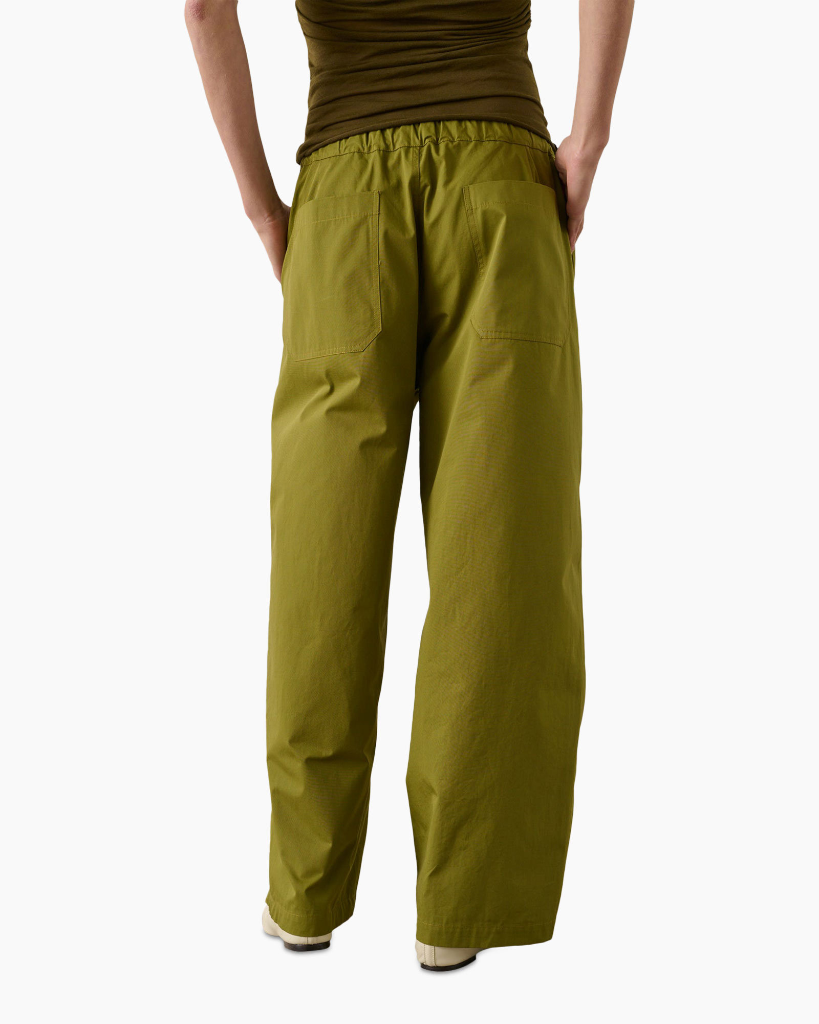 pants, trousers, olive, drawstring, wide-leg