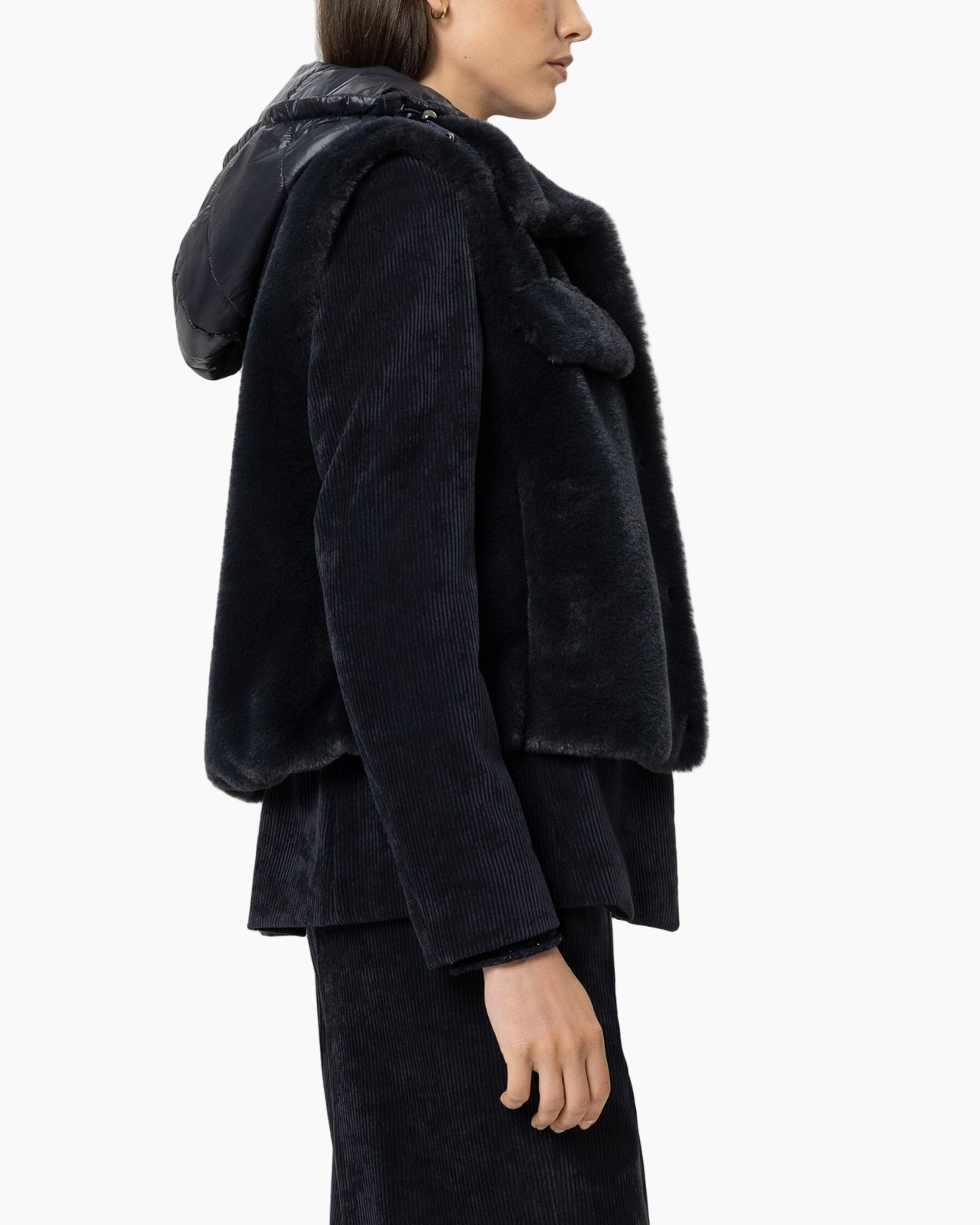coat, jacket, fur, black, hoodie