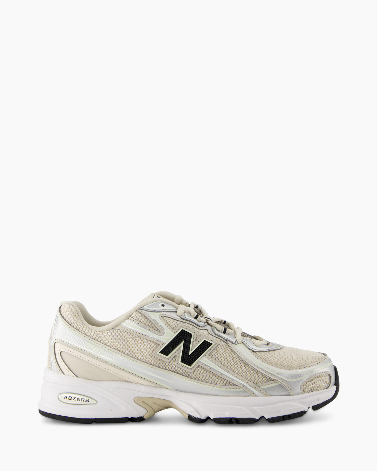 sneaker, running shoe, mesh, beige, white