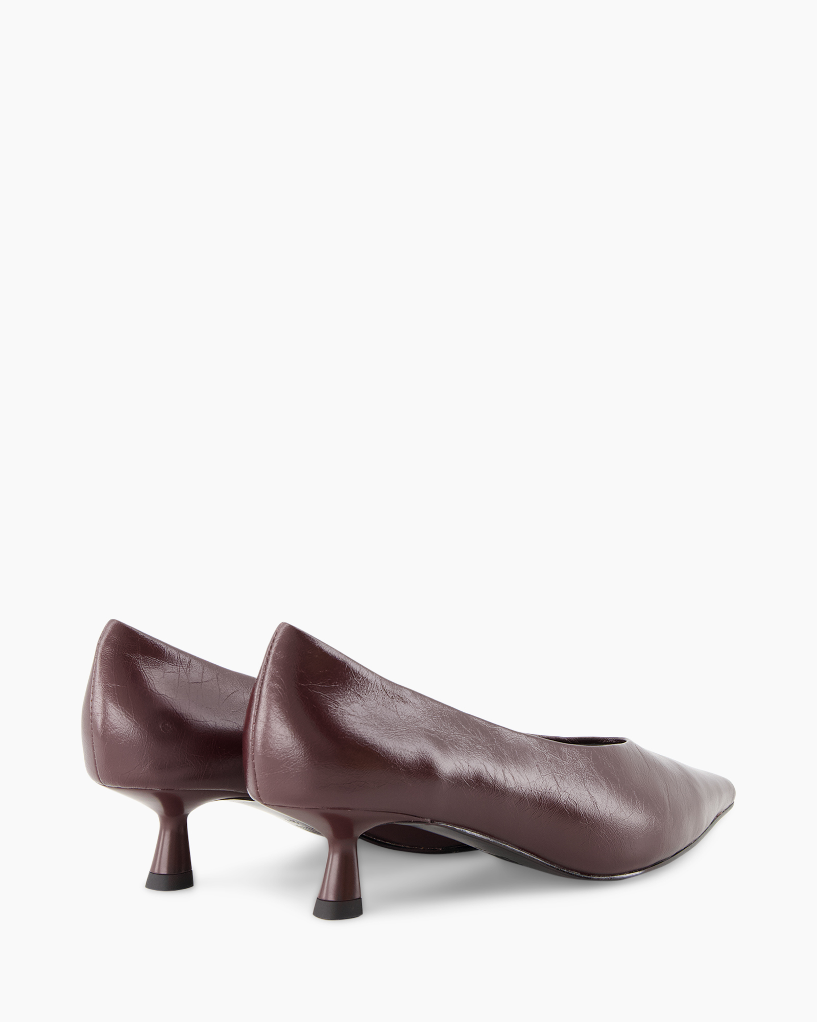 pumps, mid-heel, burgundy, leather, court shoes