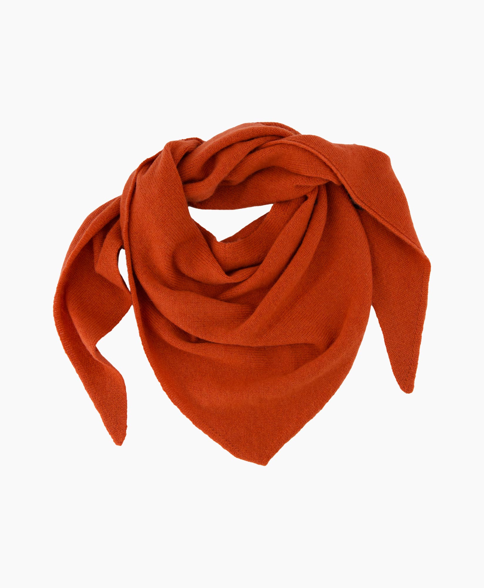 scarf, orange, knit, triangle scarf, fashion accessory