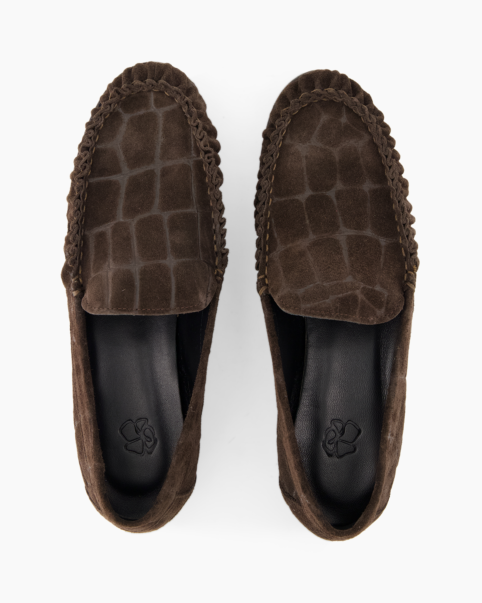 moccasins, slippers, brown, suede, textured
