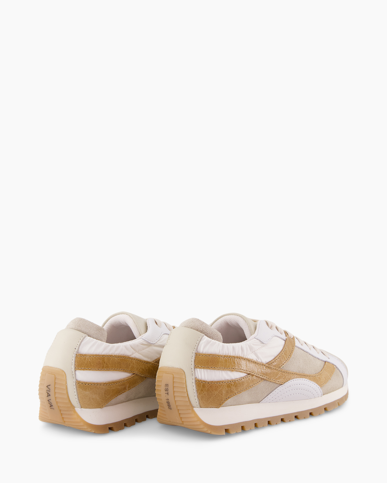 sneakers, shoes, tu-tone, beige, gumy sole
