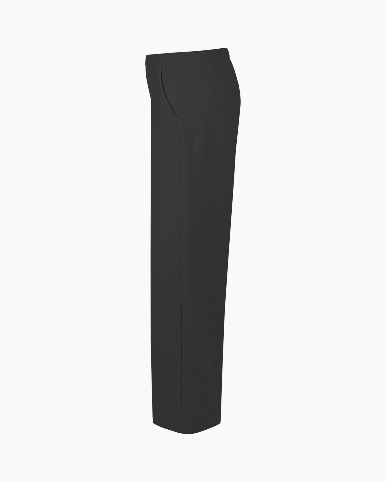 pants, trousers, black, flat-front, waistband