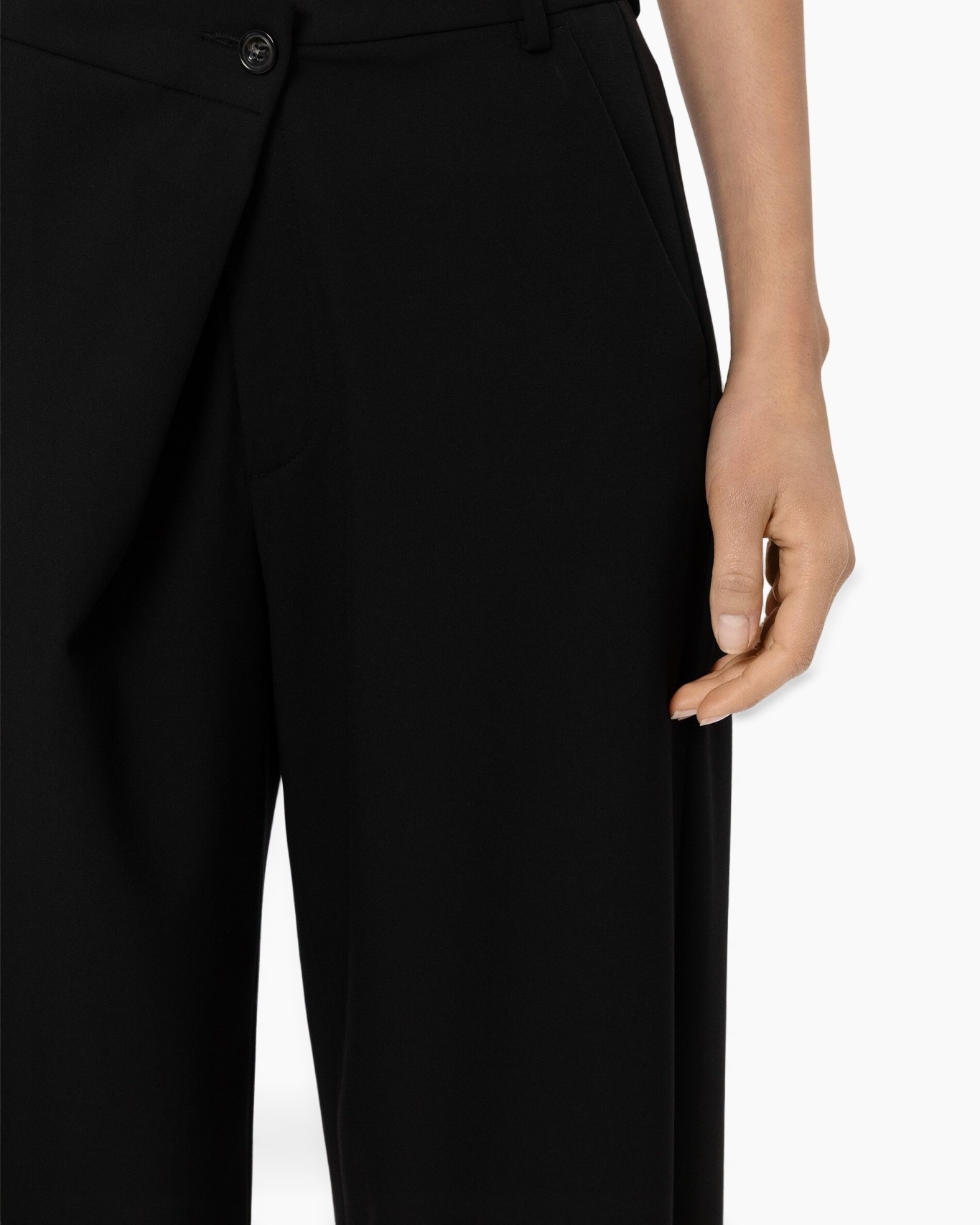 black, pants, trouser, slacks, flat-front