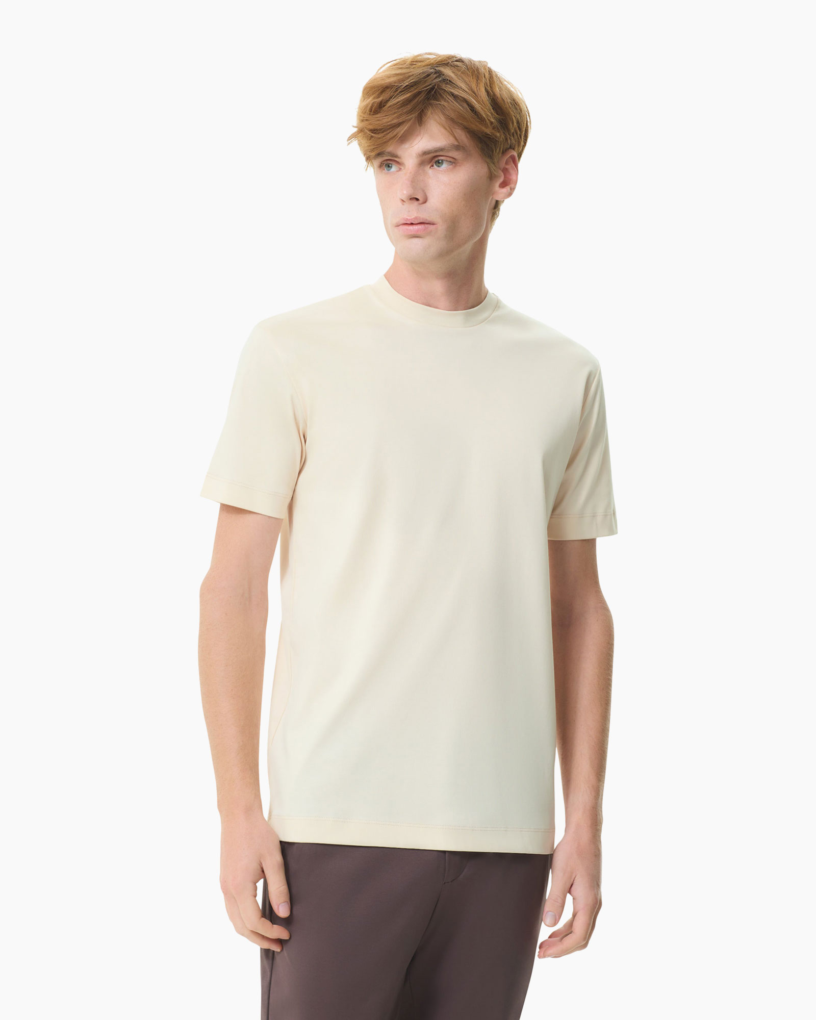 T-shirt Interlock Supima Ecru