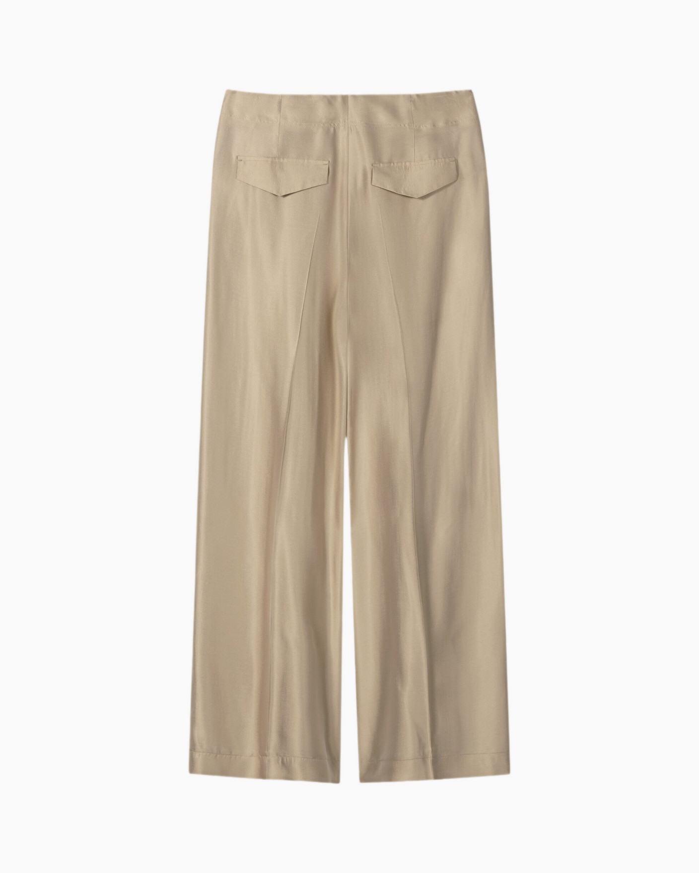 pants, trousers, beige, wide-leg, back pockets