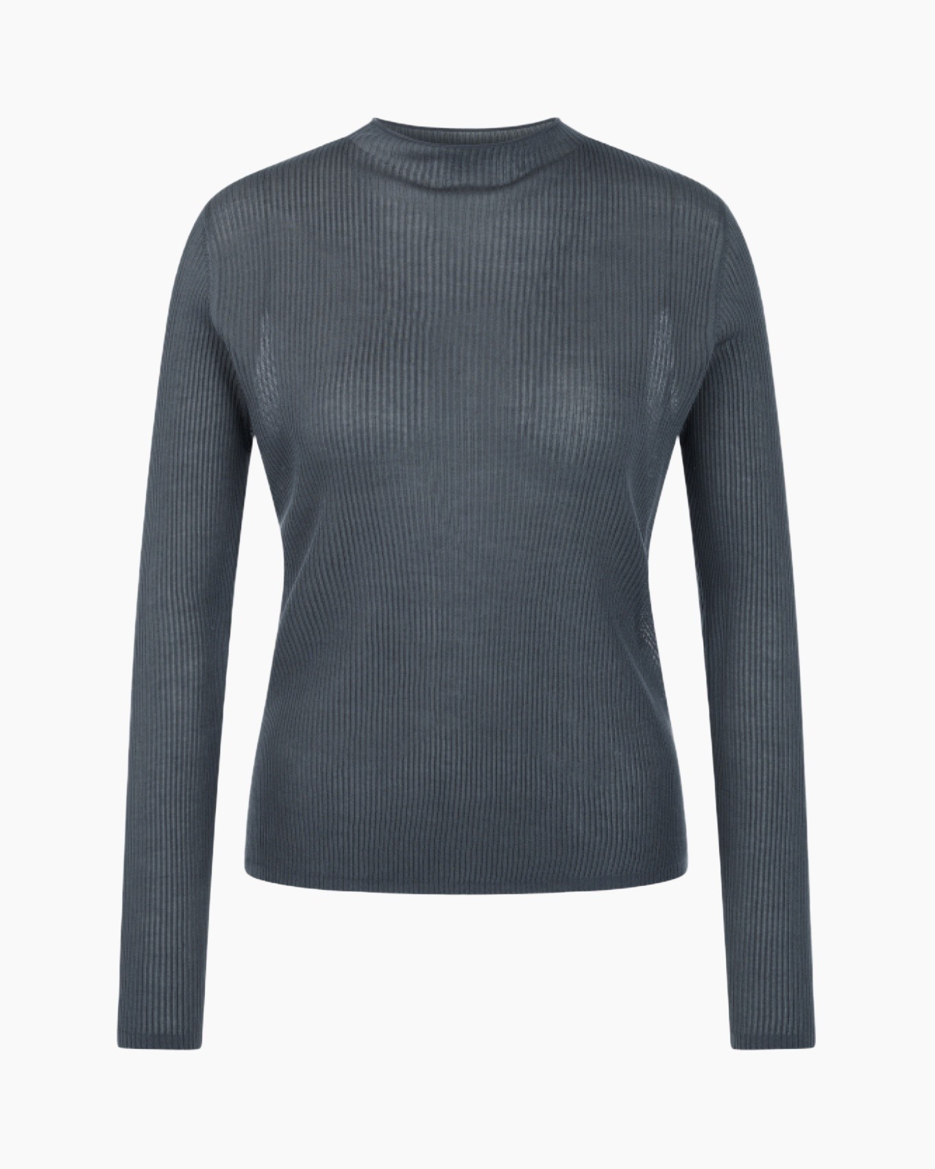 knit sweater, ribbed knit, long sleeve, crew neck, slim fit