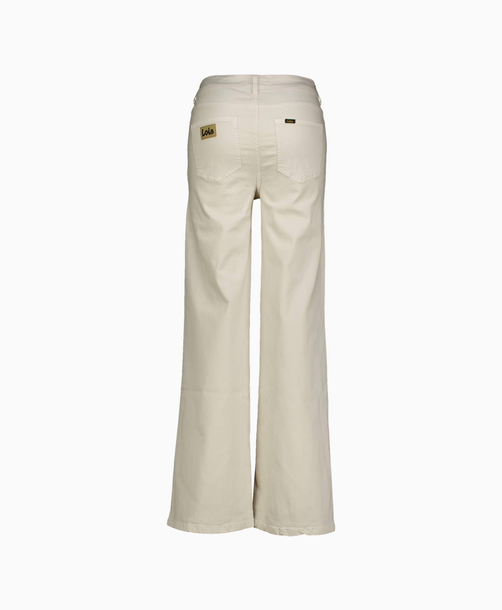 pants, trousers, cream, wide-leg, flat-front