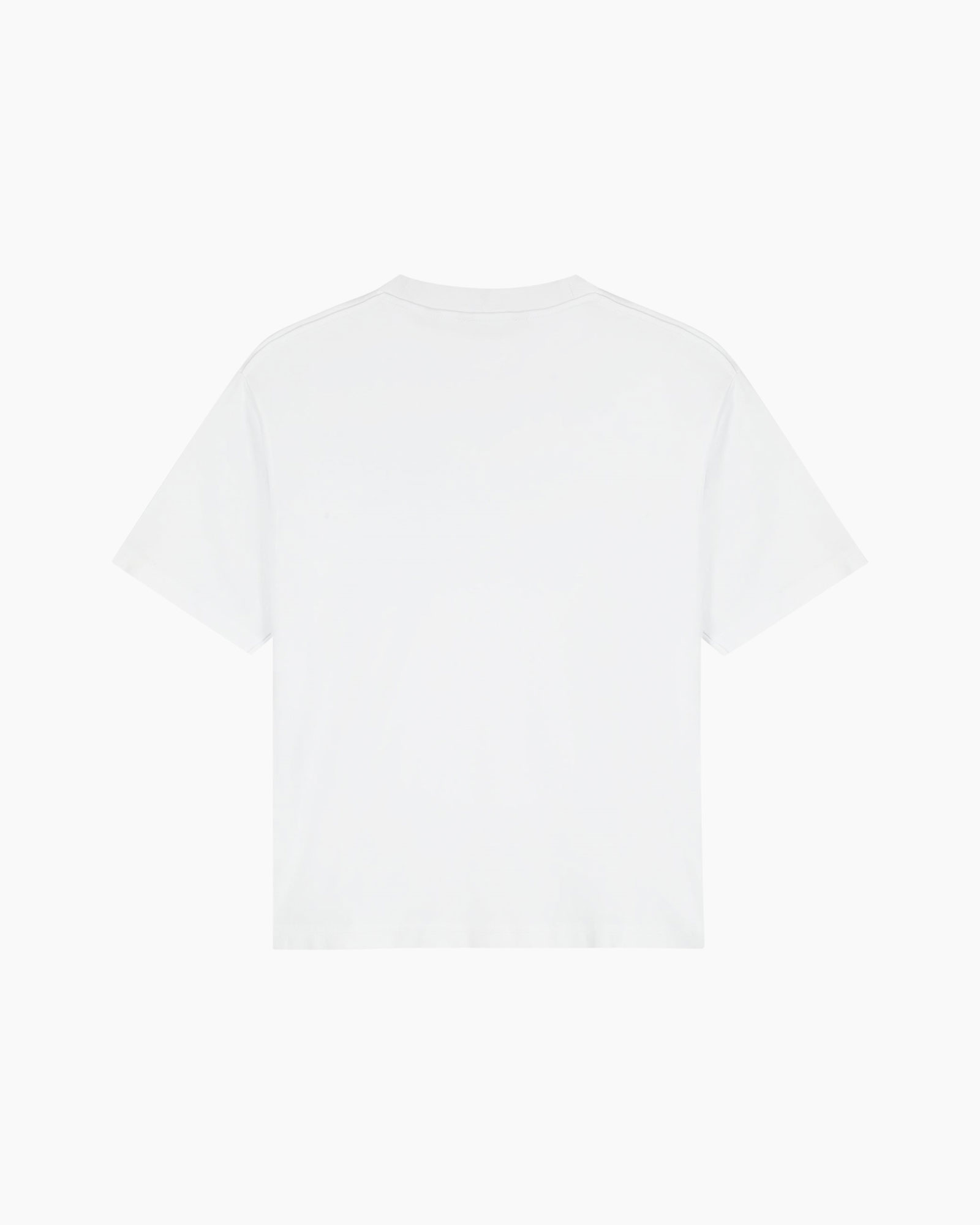 t-shirt, white, short-sleeve, crew neck, plain