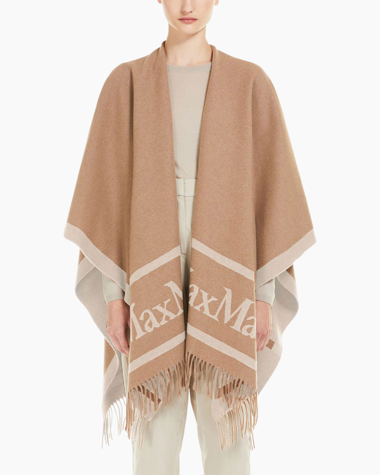 poncho, camel color,  fringed, soft weave, wrap