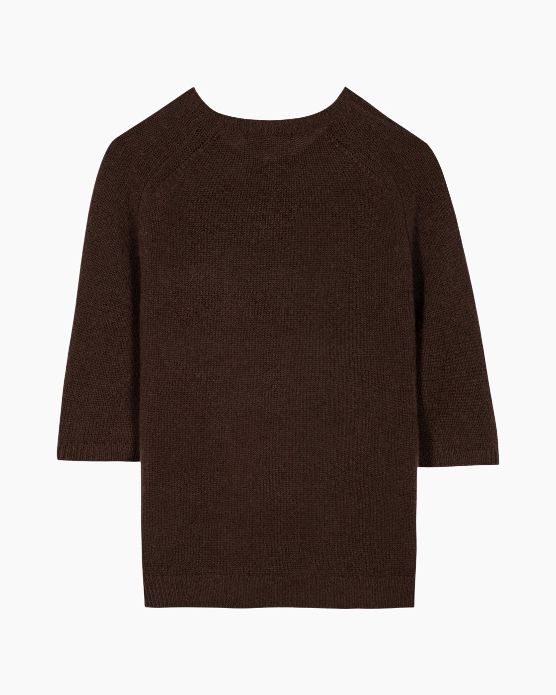 sweater, crewneck, brown, knit, long-sleeve
