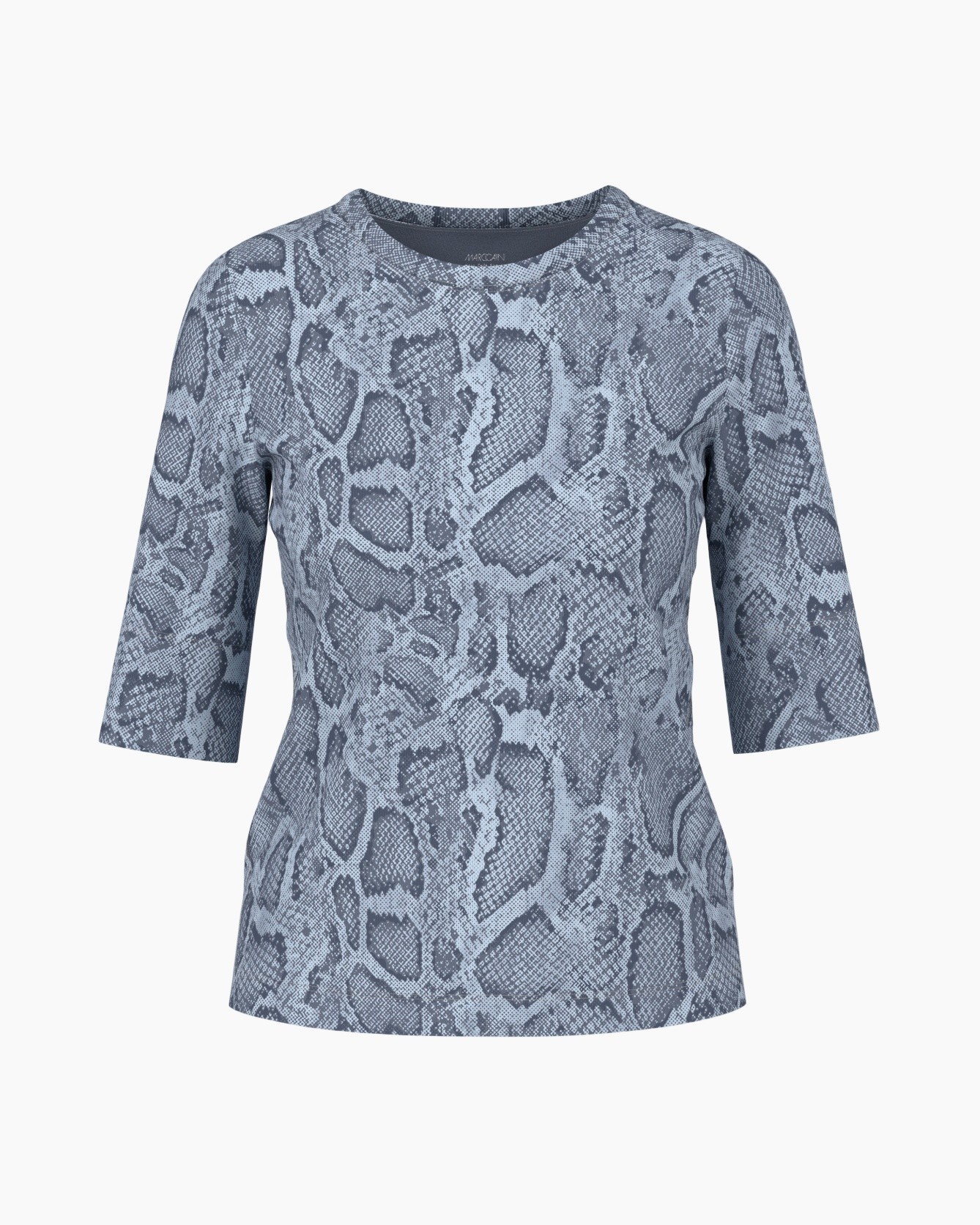 top, t-shirt, snake skin, pattern, blue-gray