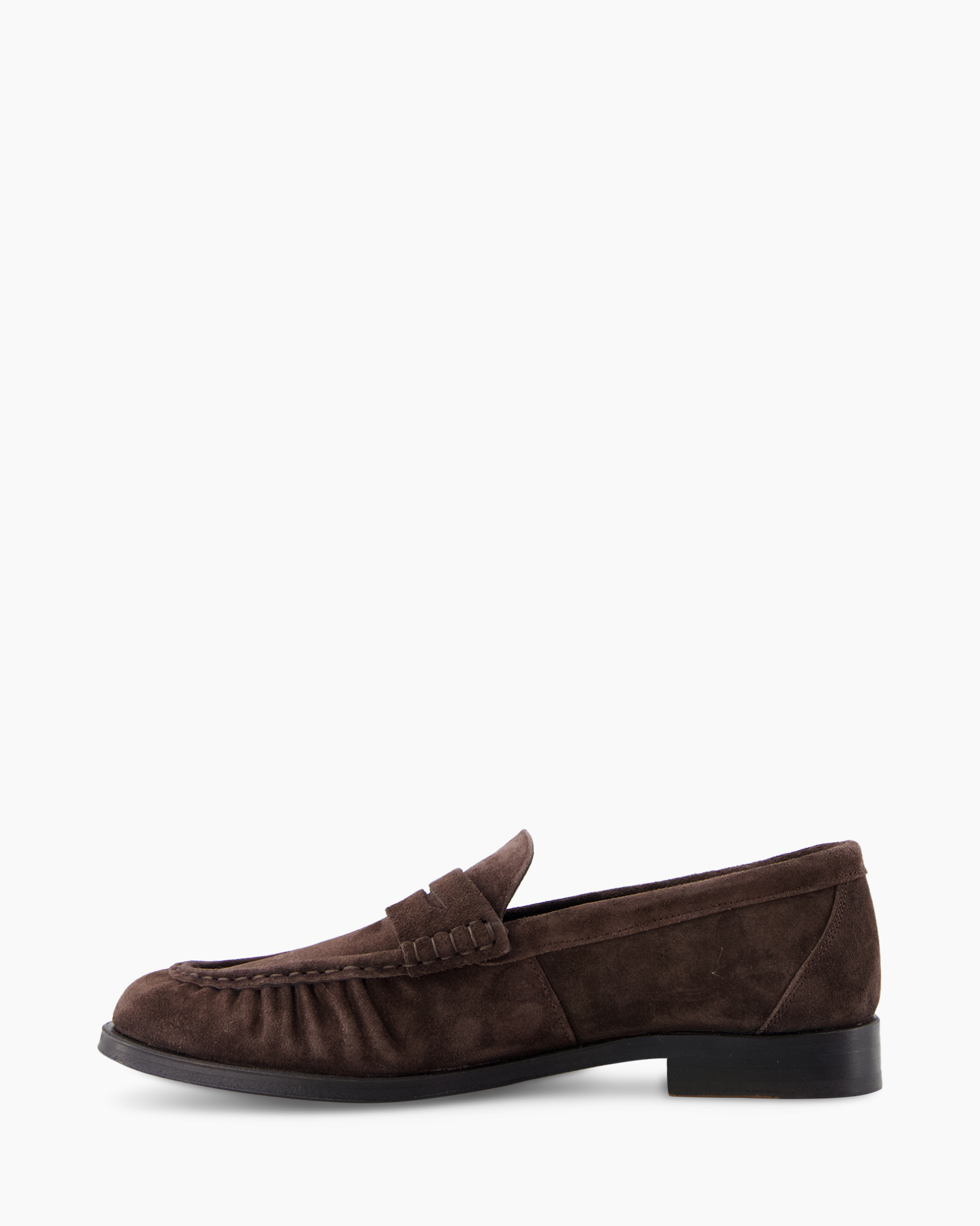 loafer, moccasin, brown, suede, slip-on