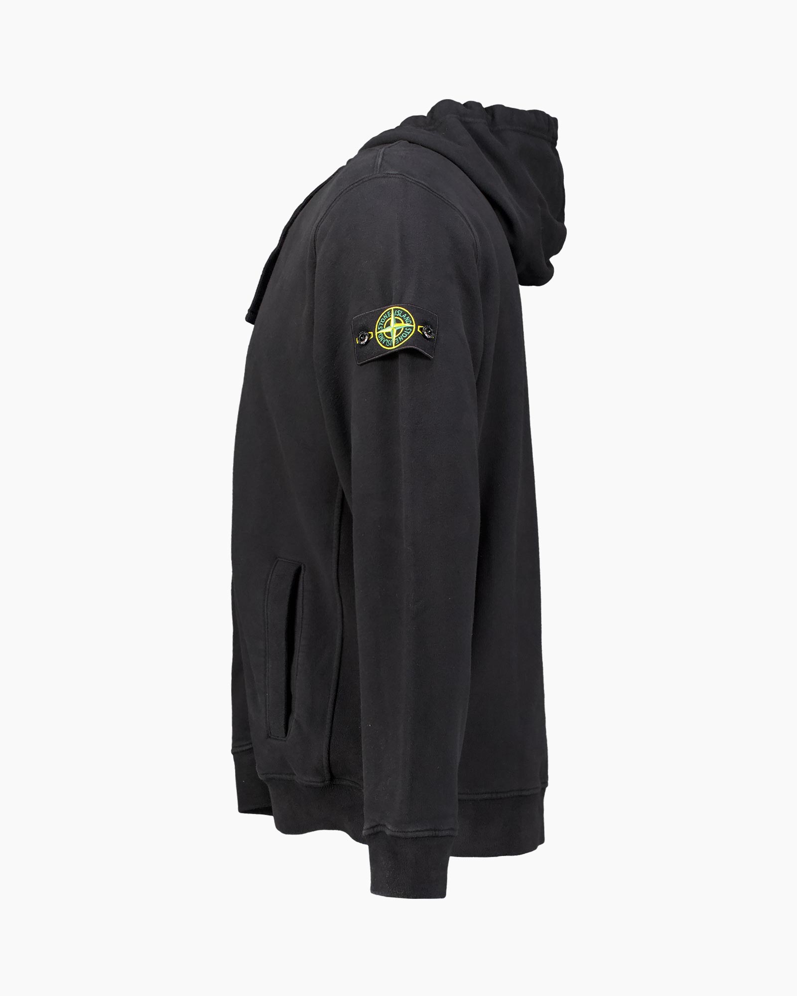 hoodie, black, logo patch, hooded, pocket