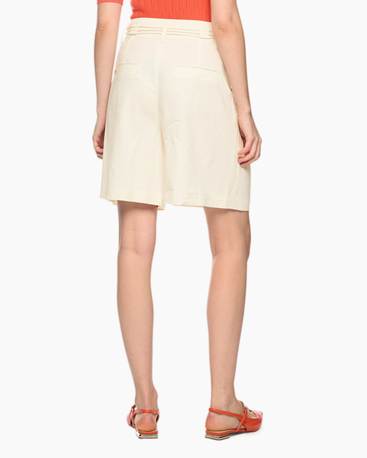 skirt, shorts, belted, beige, casual