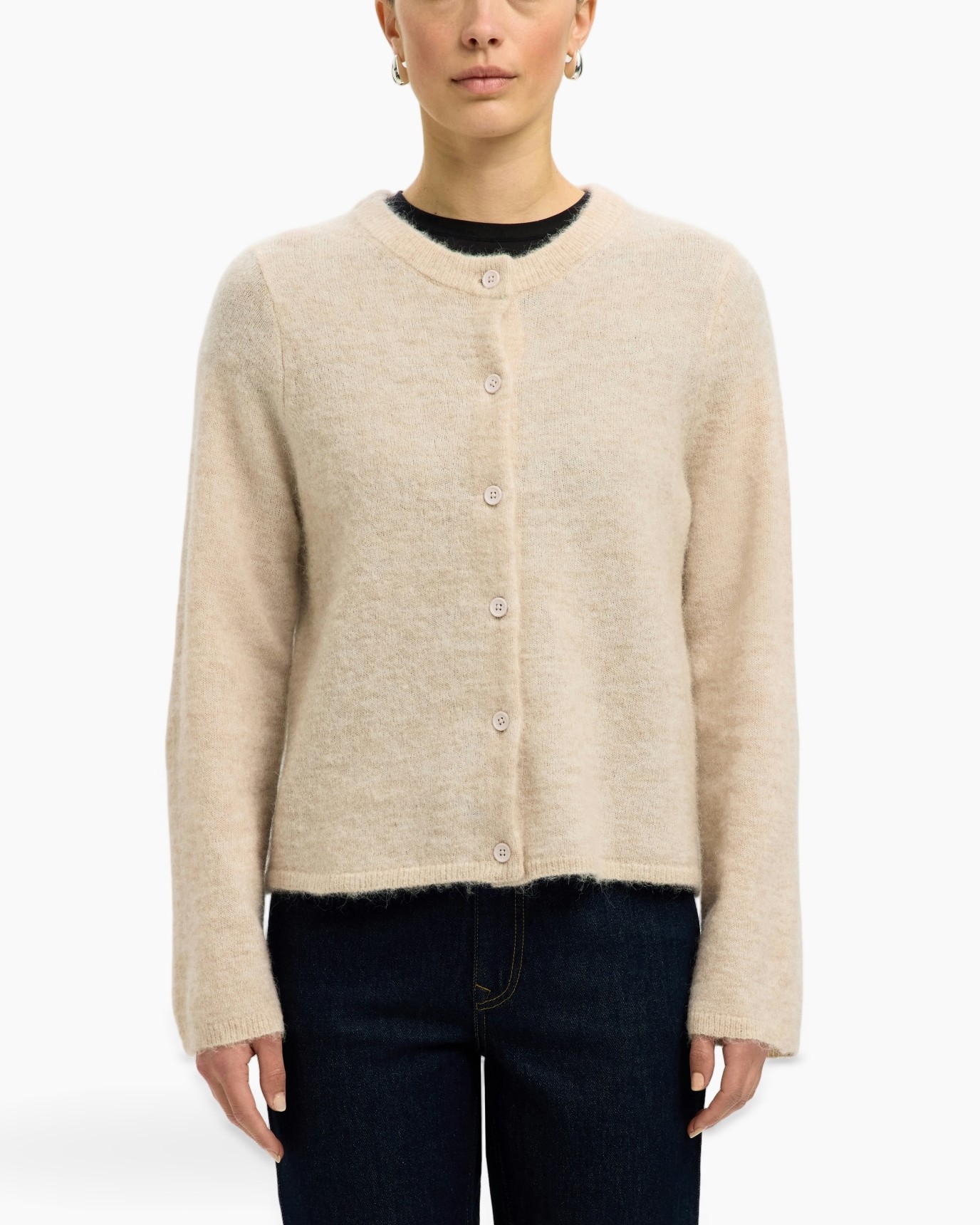 cardigan, beige, knitwear, oversized, buttoned
