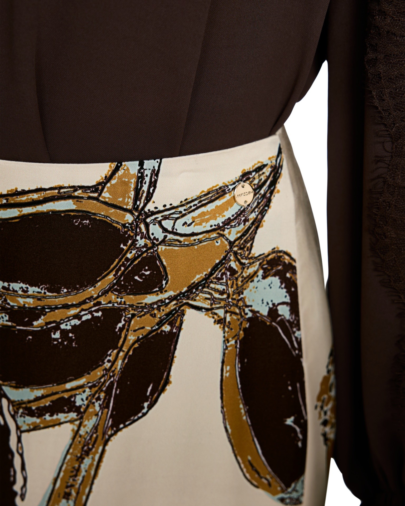 skirt, print, brown, beige, pattern
