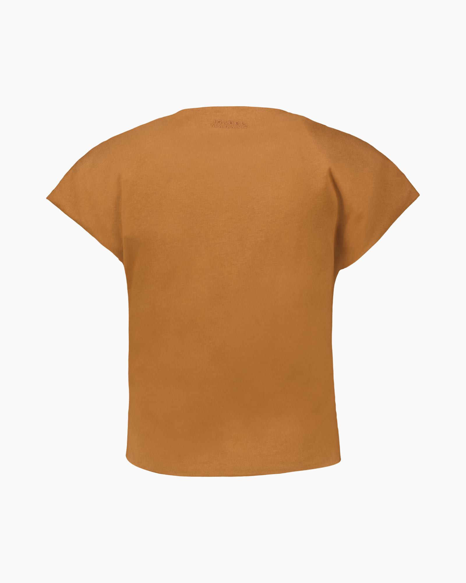 t-shirt, short sleeve, cotton, orange, back view