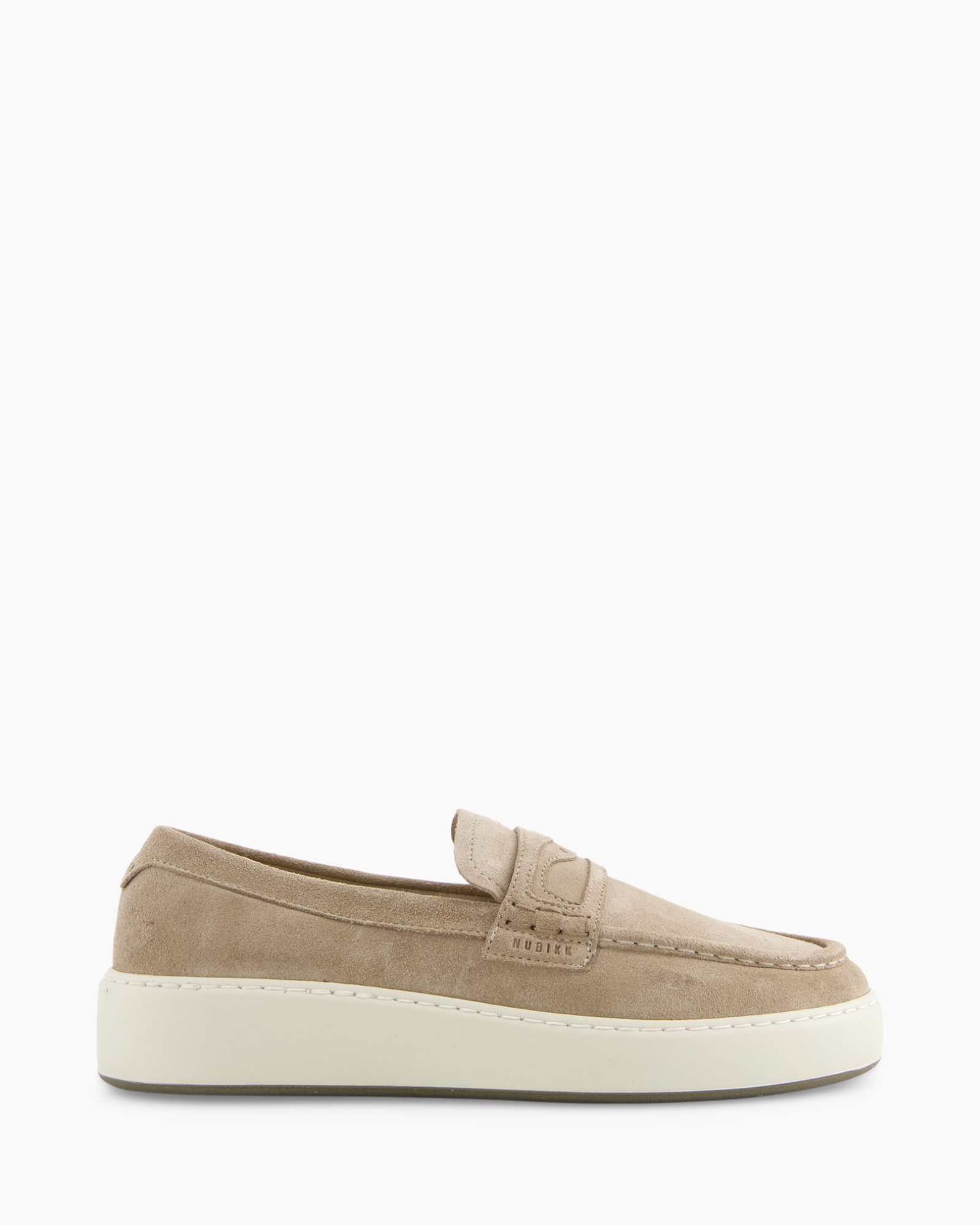 loafer, moccasin, suede, beige, slip-on