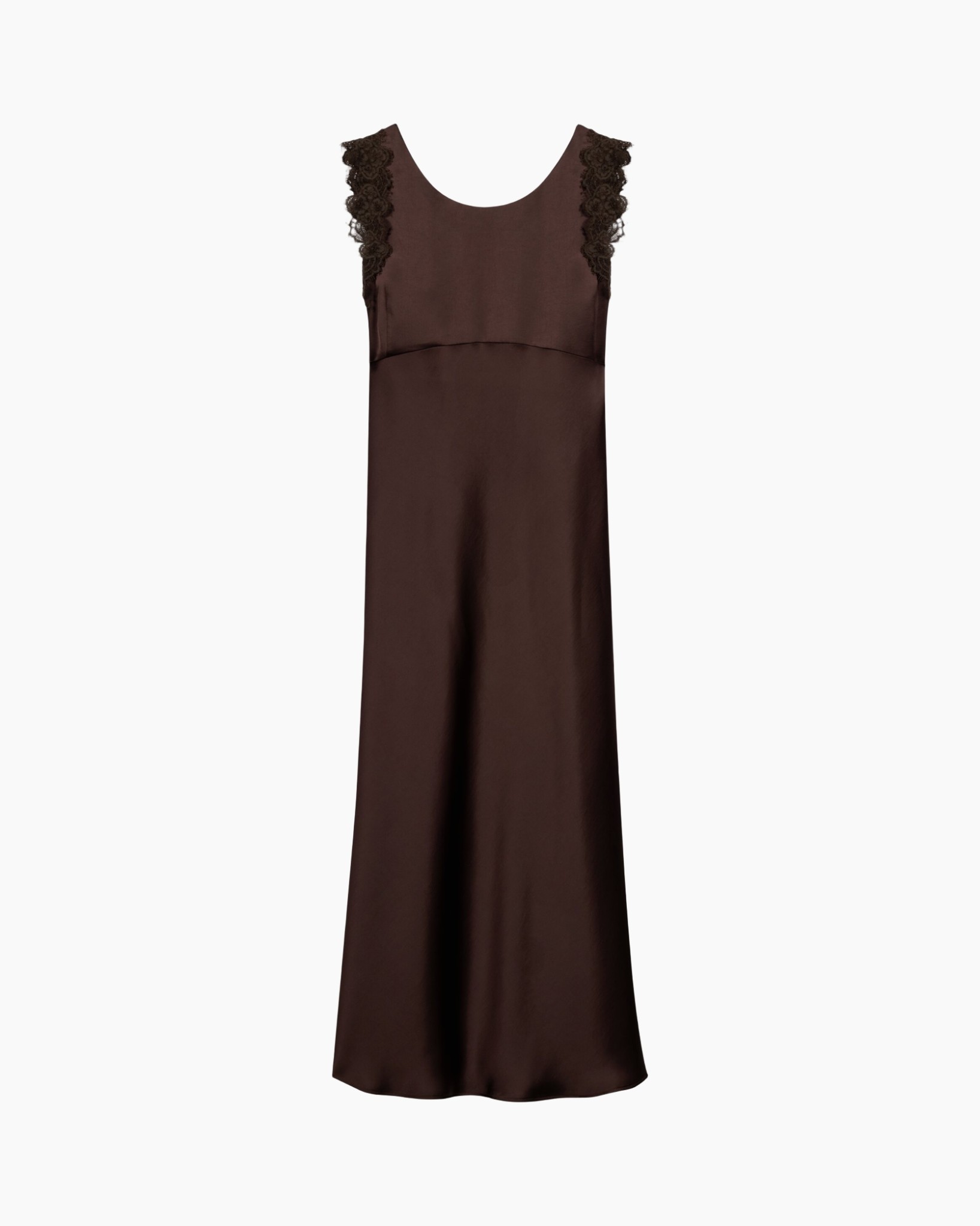 dress, maxi, brown, sleeveless, lace