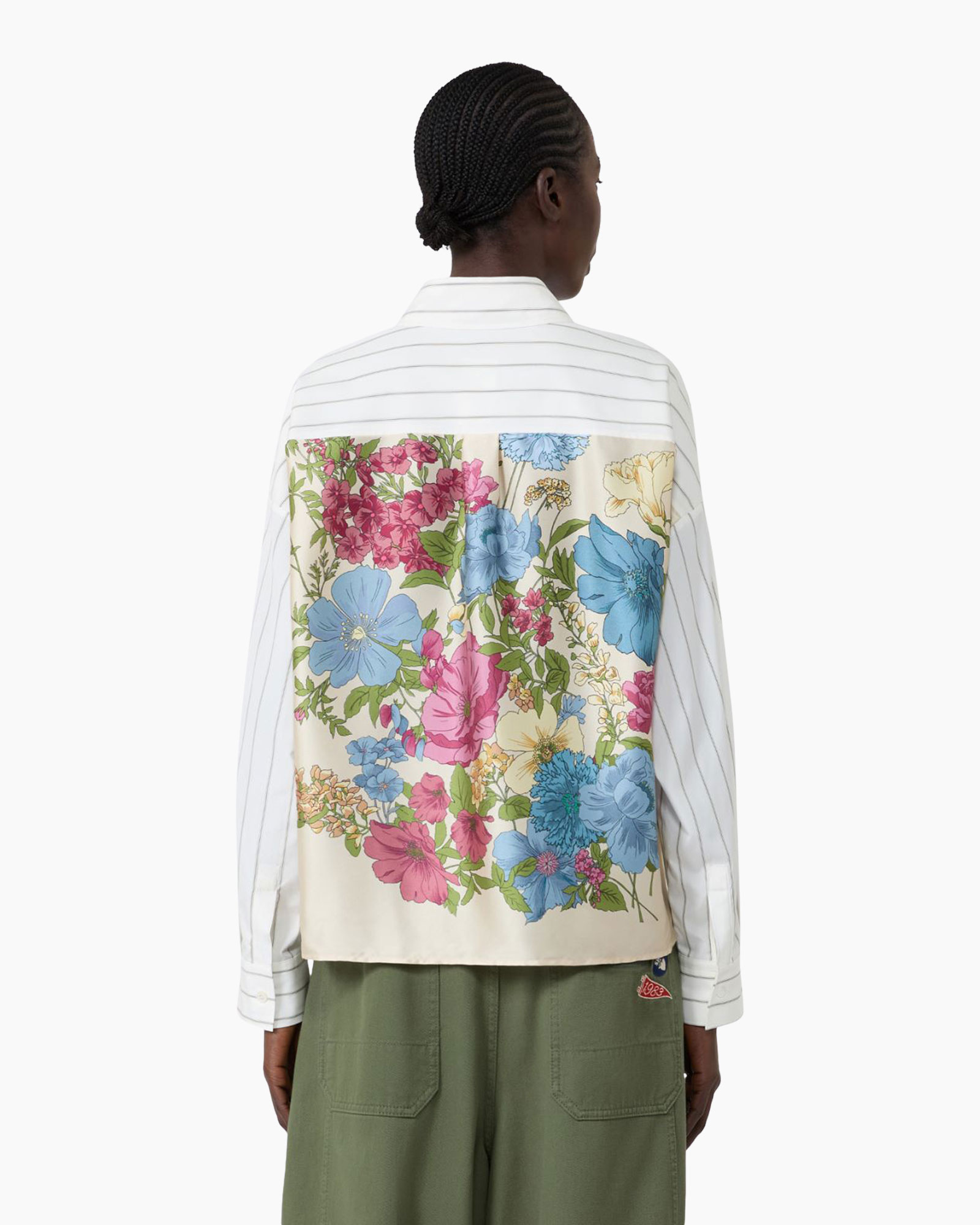 shirt, striped, white, collared, long-sleeve