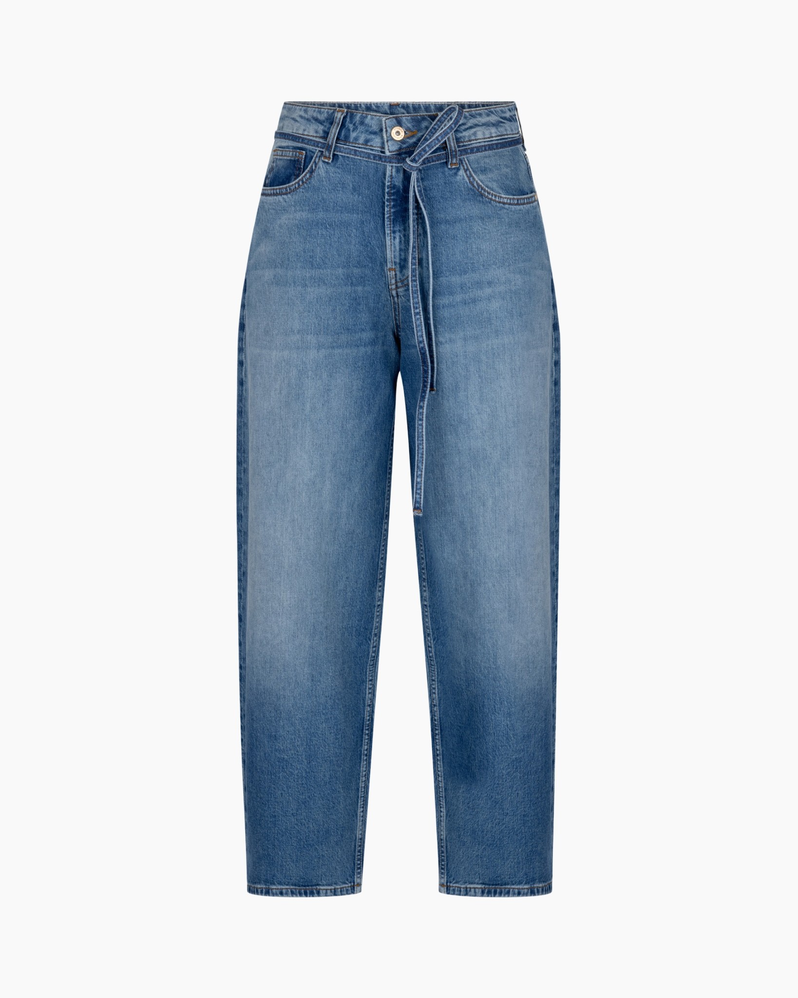 wide-leg, denim, jeans, high-waisted, tie-waist