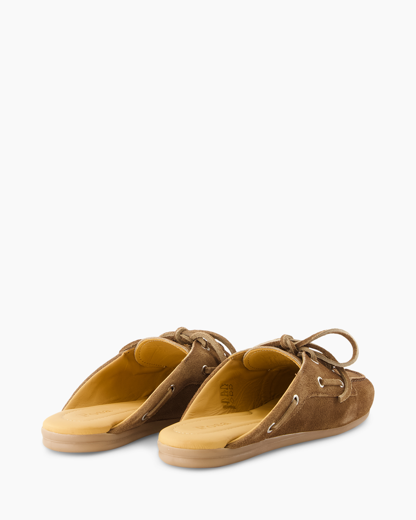slippers, moccasins, brown, suede, open-heel