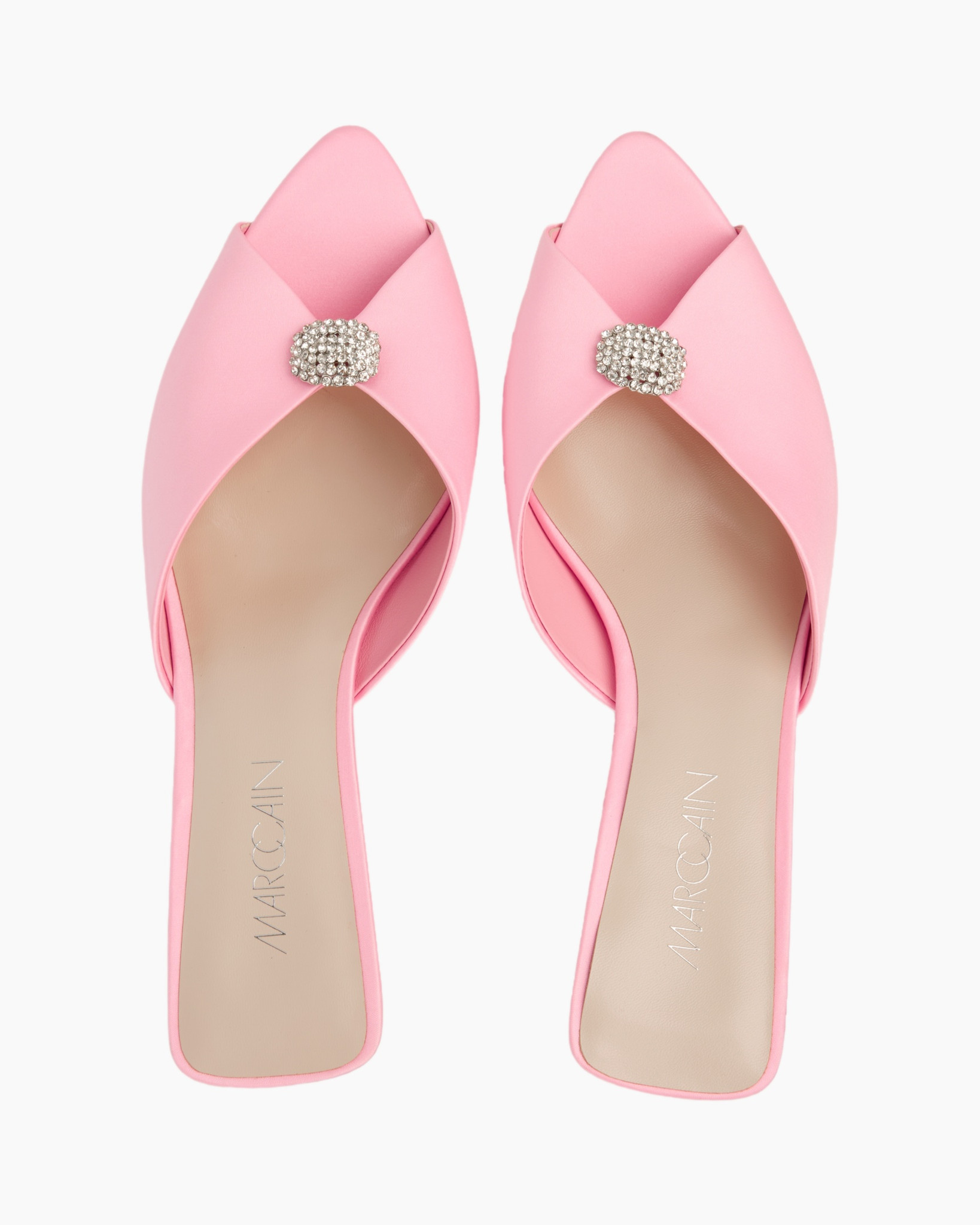 pink, mules, slippers, gem декor ornament, open toe
