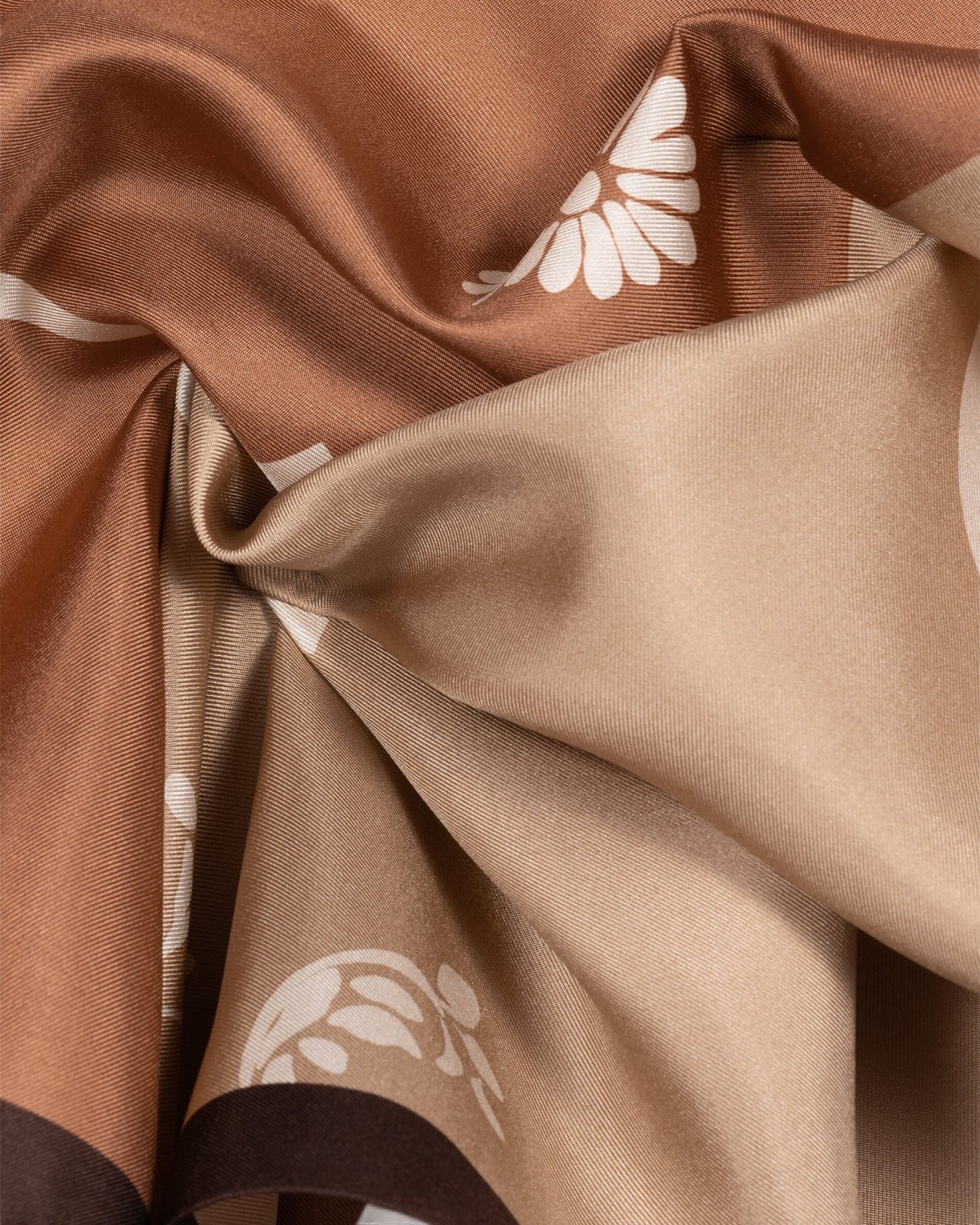 silk, scarf, brown, pattern, glossy